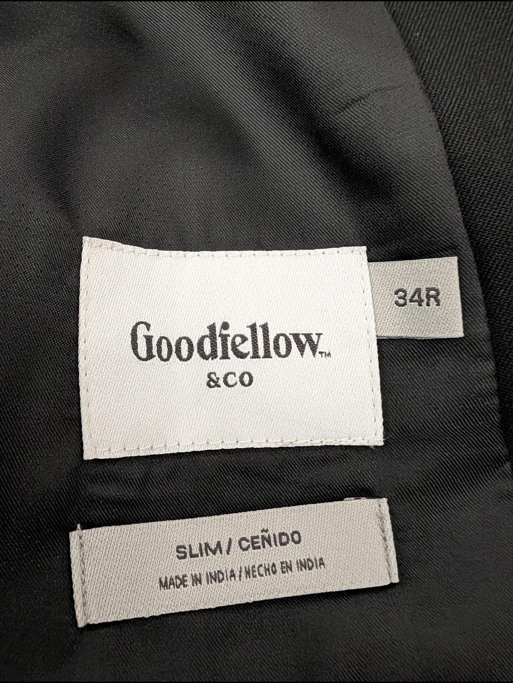 Goodfellow & Co Men's Black Slim Blazer Jacket 34R